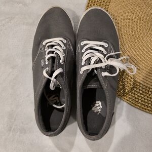 Vans Ladies Gray Canvas Sneakers